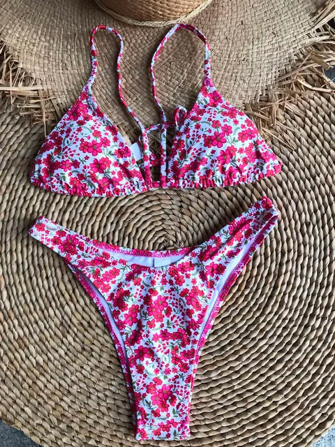 Layla Bikini - Pink Poppy